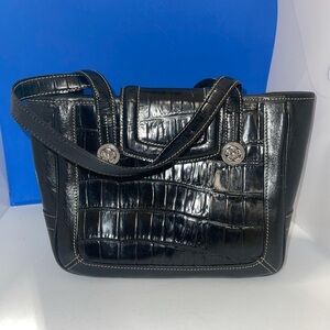 Small Brighton Vintage Leather Satchel -Red Lining